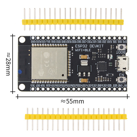 Place de Desenvolvimento ESP32 MH-ET WiFi + Bluetooth ultra-baixo consommation d'énergie ESP-32 double cœur ESP-32S ESP 32 Sem ► Photo 1/6