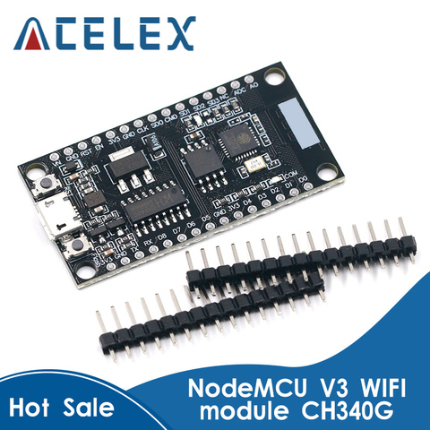 NodeMCU V3 Lua module WIFI intégration de ESP8266 + mémoire supplémentaire 32M Flash, USB-série CH340G ► Photo 1/6