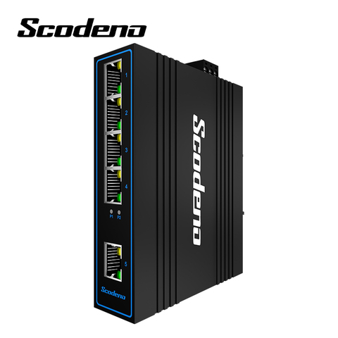 Commutateur Ethernet industriel, réseau rapide, 5 ports 10/100Base-T DIN IP40 ► Photo 1/6