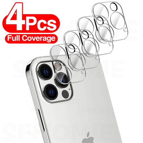 4 pièces lentille de caméra en verre trempé pour iPhone 11 12 Pro Max XS Max X XS XR protecteur d'écran pour iPhone 12 11 ► Photo 1/6