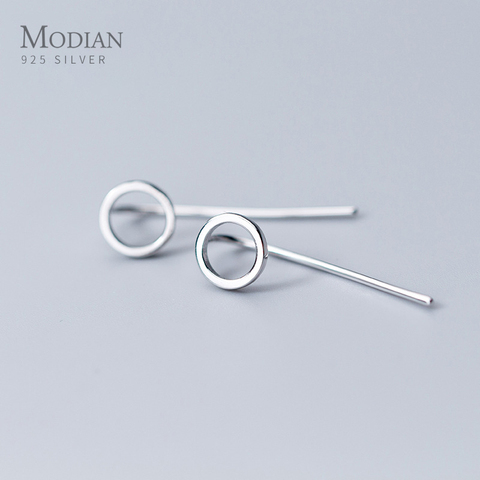 Modian – boucles d'oreilles rondes en argent Sterling 925 pour femmes, bijoux fins à la mode, crochet géométrique, nouveauté 2022 ► Photo 1/4