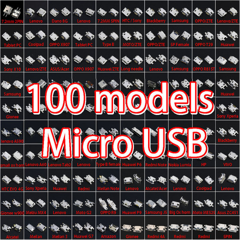 YuXi-Jack Micro USB, 100 modèles, prise de charge, pour Samsung, Huawei, Xiaomi, Redmi, ASUS, SONY, Lenovo, HP, HTC, ZTE, OPPO, Meizu, etc. ► Photo 1/6