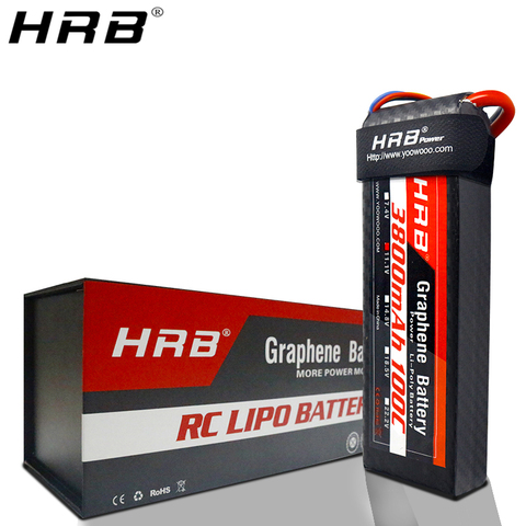 HRB – batterie Lipo en graphène 3800mah, 7.4V 11.1V, 2S 3S 4s 100C 14.8V, XT90 XT60 Deans T EC5 RC, pièces de voiture, avions, 5S 18.5V 6S 22.2V ► Photo 1/1