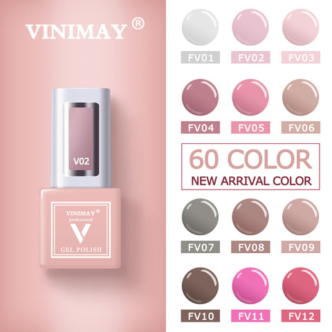 VINIMAY 60 Couleur Gel vernis À Ongles vernis semi permanent Gel À Ongles UV Lak Apprêt Tremper Off Nail Art Gel vernis Gelpolish Manucure ► Photo 1/6