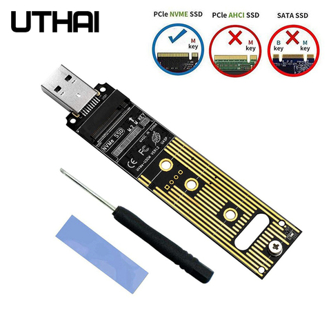 UTHAI T36 USB 3.0 à Nvme m-key M.2 NGFF adaptateur SSD externe PCBA convètre USB3.1 à haute qualité NVME riser carte ► Photo 1/5