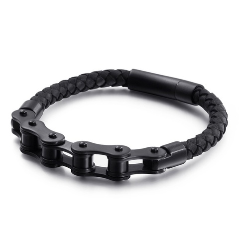 Bracelet de personnalité en cuir tissé pour hommes ► Photo 1/4