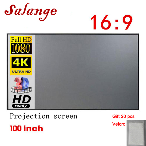 Salange – écran de projecteur Anti-lumière, rideau métallique, tissu réfléchissant, pour projecteur YG300 J15 XGIMI H2 HALO Mogo Xiaomi DLP ► Photo 1/6