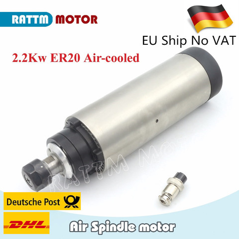 Navire de L'UNION CNC moteur de Broche refroidi par Air 2.2kw ER20 220V /24000 tr/min/4 roulement CNC GRAVURE FRAISAGE MEULAGE Diamètre 80mm ► Photo 1/1