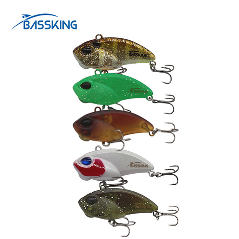 BASSKING – appât artificiel vibrant pour la pêche, leurre pour attraper des poissons comme le bar, avec triple hameçon, Wobbler, 38mm, 3.6g ► Photo 1/1