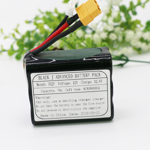 KLUOSI 3S2P 12V 7Ah haute capacité aéronef sans pilote (UAV) Rechargeable 12.6V Li-ion batterie pour divers RC avion Drone Quadrotor XH2.54-4P XT60 ► Photo 1/1