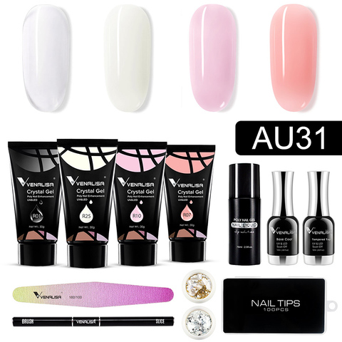 Venalisa 30g Gel de cristal Poly Kit de Gel pour les ongles Art des ongles couleur claire vernis à ongles Enalmel Gel d'extension des ongles acrylique vernis à ongles Gel UV ► Photo 1/6