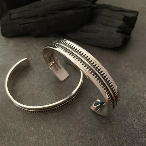 XIYANIKE – Bracelet porte-bonheur en argent Sterling 925 2022, Vintage, thaïlandais, argent crépu, ouverture indienne, neutre, mode, cadeaux, nouvelle collection ► Photo 1/6