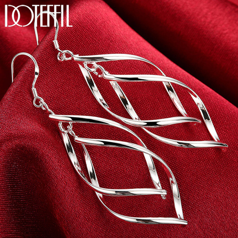 DOTEFFIL-boucles d'oreilles en argent Sterling 925 véritable, bijoux en forme de goutte, cadeau pour femmes, fête de noël, fiançailles, mariage ► Photo 1/6