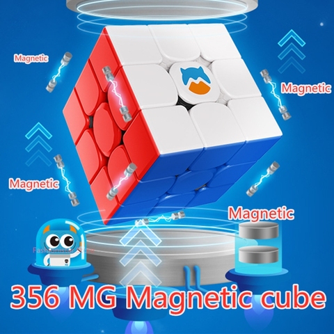 2022 nouveau GAN 356 M MG magnétique 3x3 monstergo puzzle cube magique 3x3x3 GAN 356 M G aimant professionnel cube de vitesse 3x3 GAN cubes GAN 356 M G magnet professional speed cube 3x3 GAN cubes game cube gear GAN 3 ► Photo 1/6