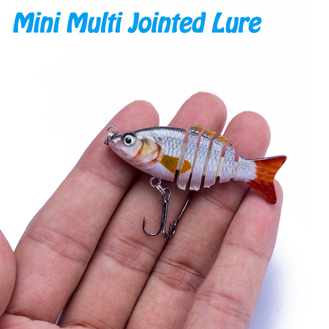 2022 ensemble de leurres de pêche Mini multi-jointed nagbait leurre de pêche 6 Segments appâts de poisson flexibles ► Photo 1/6