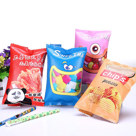 Nouveau créatif simulation snack porte-crayon grande capacité école porte-crayon housses pour étudiant stylo sac garçon papeterie boîte sac de rangement ► Photo 1/6