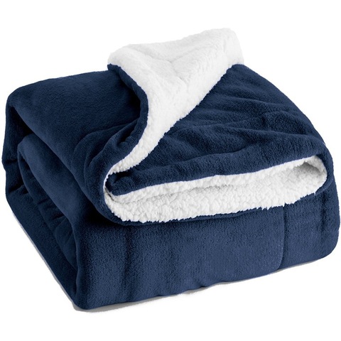 Sherpa – couverture épaisse Double couche en laine d'agneau, en flanelle, en Stock ► Photo 1/6