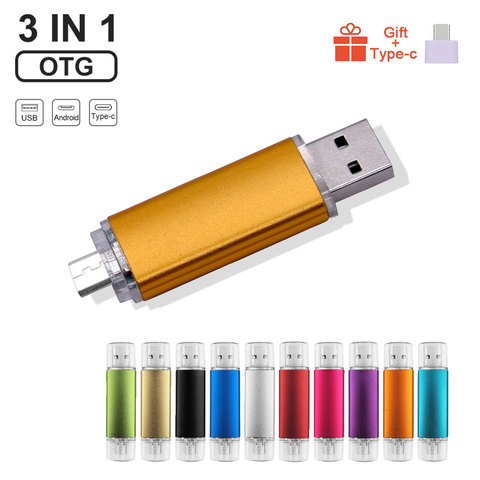 Logo personnalisé coloré OTG USB lecteur Flash Usb 2.0 stylo lecteur pour Android SmartPhone/PC 8GB 16GB 32GB 64GB 128MB clé USB cadeaux ► Photo 1/6