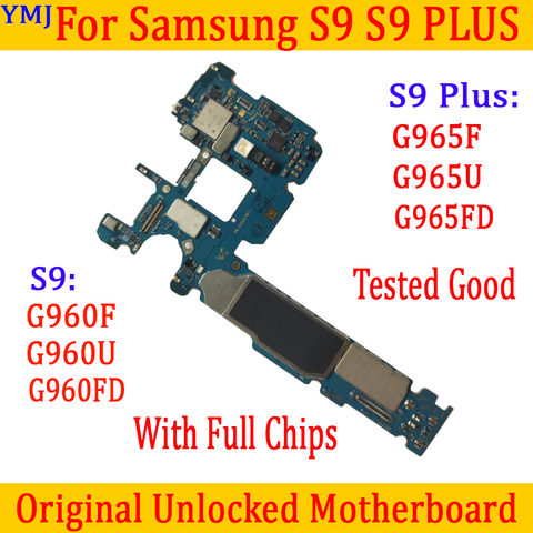Carte mère déverrouillée d'origine pour Samsung S9 Plus G965F G965FD G965U LogicBoard pour G960FD G960F G960U carte mère OS plaque système ► Photo 1/3