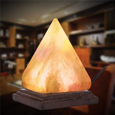 Lampe au sel de l'himalaya en forme de pyramide, purificateur d'air naturel, veilleuse en cristal de roche ionique, Usb, couleur colorée, # G2, 1 pièce ► Photo 1/6