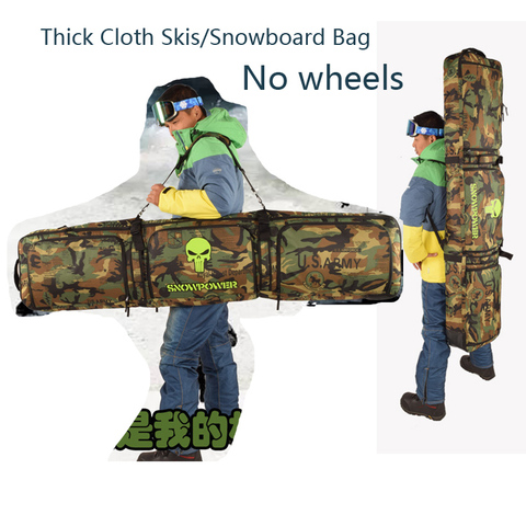 A5112 – sac de snowboard/ski de 136-166cm, sac à vêtements/sac à dos pour tout, ceinture à bandoulière rembourrée, coussin épais de camouflage ► Photo 1/6