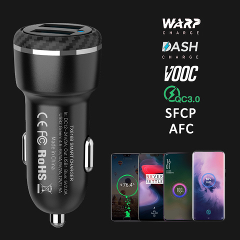 OnePlus 8 Pro chaîne chargeur de voiture Original type-c câble pour One Plus 8 7T 6T 5T 1 + 5 1 + 3T Dash QC3.0 2.0 SFCP AFC VOOC chargeur rapide ► Photo 1/6