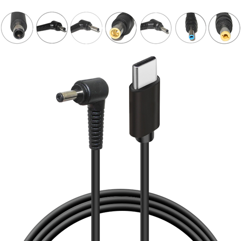 Câble d'alimentation universel pour ordinateur portable, cordon de chargement USB type-c PD, adaptateur d'alimentation cc pour Dell, Asus et Lenovo ► Photo 1/6