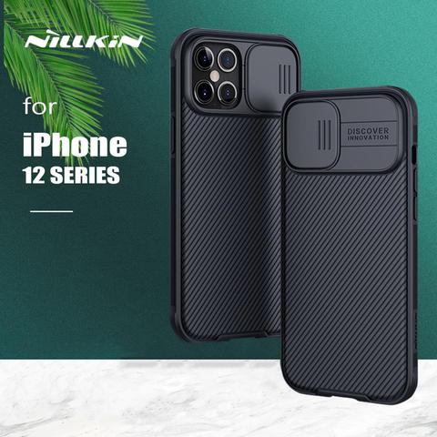 Pour iPhone 12 Pro Max étui Nillkin CamShield glissière caméra étui givré bouclier texturé armure étui pour iPhone 12 12 Mini 12 Pro ► Photo 1/6