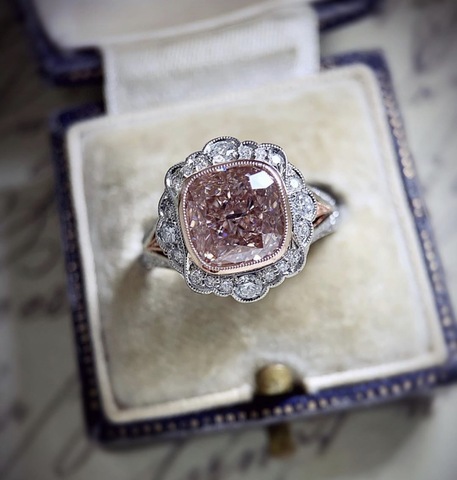 2022 nouveauté mode or Rose couleur proposition bague de fiançailles pour les femmes clair Rose CZ pierre à la mode bijoux cadeaux en gros ► Photo 1/3