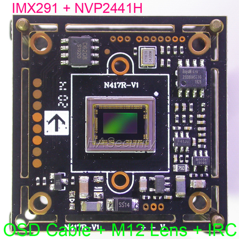 Souris (1080P) / CVBS D1) | 1/2.8 pouces, Sony STARVIS IMX291 CMOS + NVP2441, module de carte PCB caméra CCTV + câble OSD + M12 lentille + IRC (UTC) ► Photo 1/3