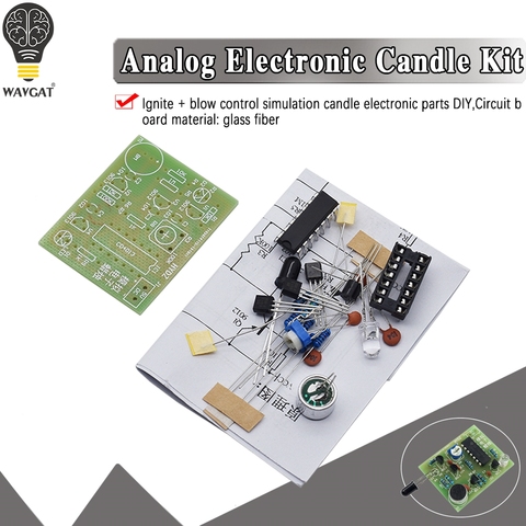 Kit de bougies électroniques analogiques + contrôle de soufflage, Kit de bricolage, Kit de bougies analogiques, Suite de bougies, Kit de minuterie, composants électroniques ► Photo 1/6