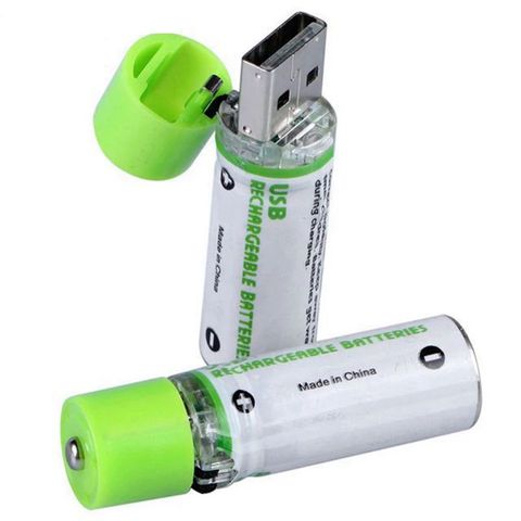 Mxpokwv 2 pcs Mini AA Batterie Nimh AA 1.2 v 1450 mah Rechargeable Batterie NIMH USB AA 1450 Avec Coloré carte Longue Durée de Vie Batterie ► Photo 1/6