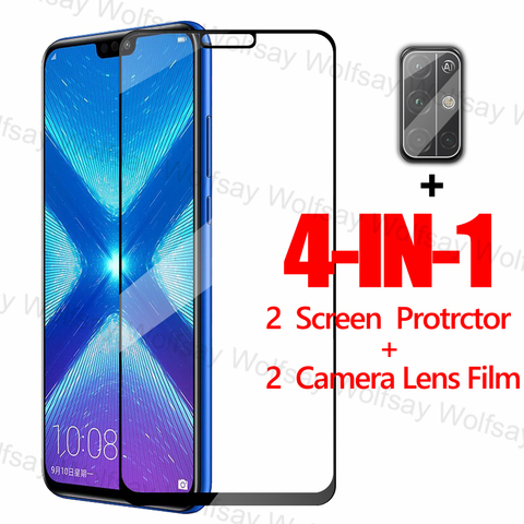 2 pièces verre Huawei Honor 8 protecteur d'écran verre trempé pour Huawei Honor 8X verre Honor 8 Honor 8X8 X Film de protection Wolfsay ► Photo 1/6