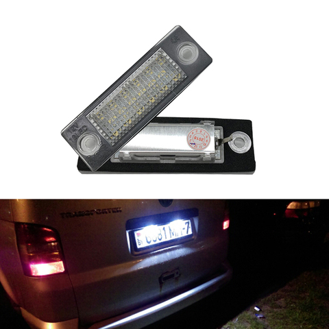 Lumière de plaque d'immatriculation Led pour VW Caddy 3 Golf 5 Plus Jetta 5 Passat B5.5 B6 Wagon Touran Transporter T5, ampoules de style de voiture ► Photo 1/6