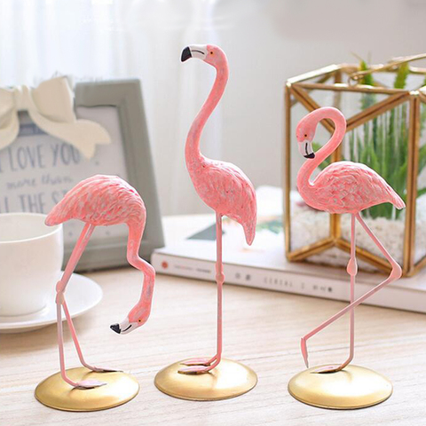 Figurine de Collection de flamants roses, 20cm, support de table, décoration pour la maison ► Photo 1/6