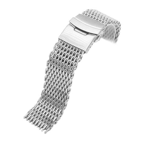 18/20/22/24mm acier inoxydable plongée requin maille milanaise Bracelet pour montres Bracelet montre C5T6 ► Photo 1/6