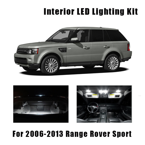 Kit d'éclairage intérieur de voiture, Canbus LED blanc, 16 ampoules, lampe, licence, adaptées à 2006-2011, 2012, Land Rover, Range Rover, carte de Sport, dôme ► Photo 1/6