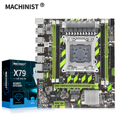 MACHINIST X79 LGA 2011 carte mère M-ATX M.2 NVME slot support Intel Xeon E5 V1 & V2 processeur DDR3 ECC RAM X79G carte mère de bureau ► Photo 1/6