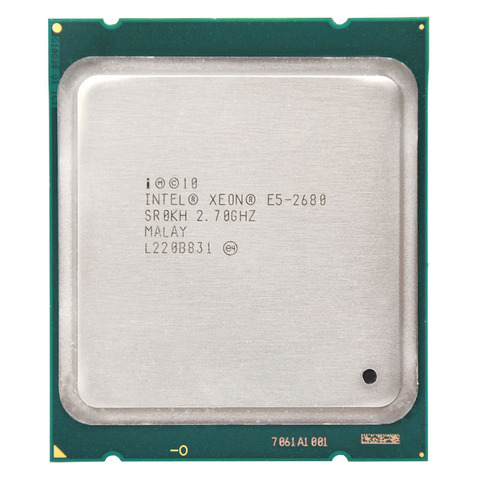 Processeur Intel Xeon E5 2680 E5-2680, 2.7GHz 20M Cache 8 GT/s LGA 2011, CPU adapté à la carte mère X79 ► Photo 1/2