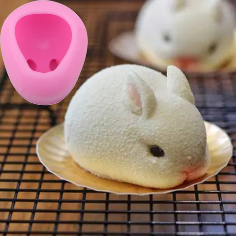 Acheter 3d Dessin Anime Lapin De Paques Moule Silicone Lapin Mousse Bonbons Creme Glacee Chocolat Moule Fondant Gateau Decoration Accessoires En Ligne Alitools