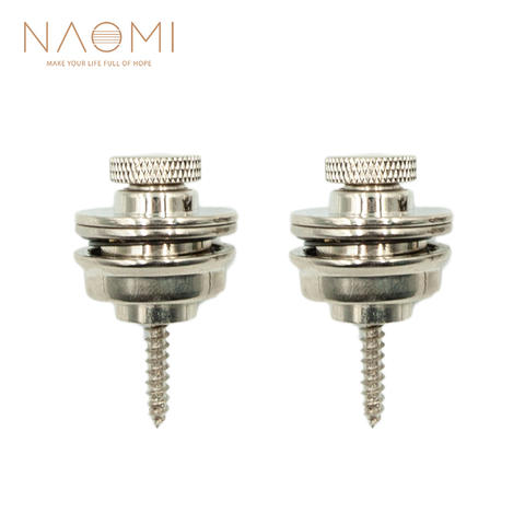 NAOMI – sangle de verrouillage pour guitare acoustique et électrique, 2 pièces/ensemble, bouton de verrouillage, pièces et accessoires pour guitare basse, nouveau ► Photo 1/6