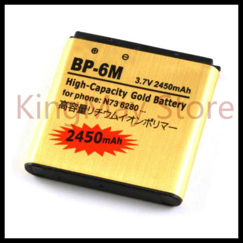 Batterie Gold bateria BP6M BP-6M, pour Nokia N73 N77 N93 N93S 3250 6151 6233 6234 6280 6288 6290 9300 ► Photo 1/3