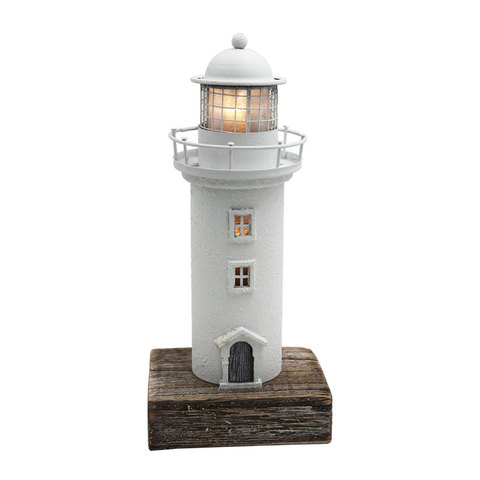 Américain vintage blanc phare fait à la main petite barre lumineuse/décoration de la maison nostalgique artisanat créatif arts ► Photo 1/6