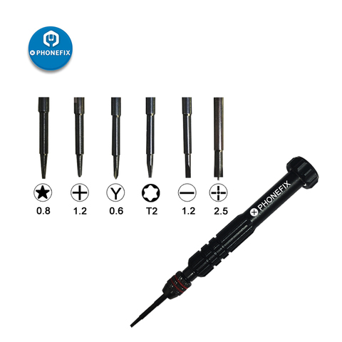 6 en 1 jeu de tournevis précis Phillips Torx Pentalobe embouts de tournevis dans la poignée pour iPhone 11 XR 7 8 6 6S X Kit d'outils d'ouverture ► Photo 1/6