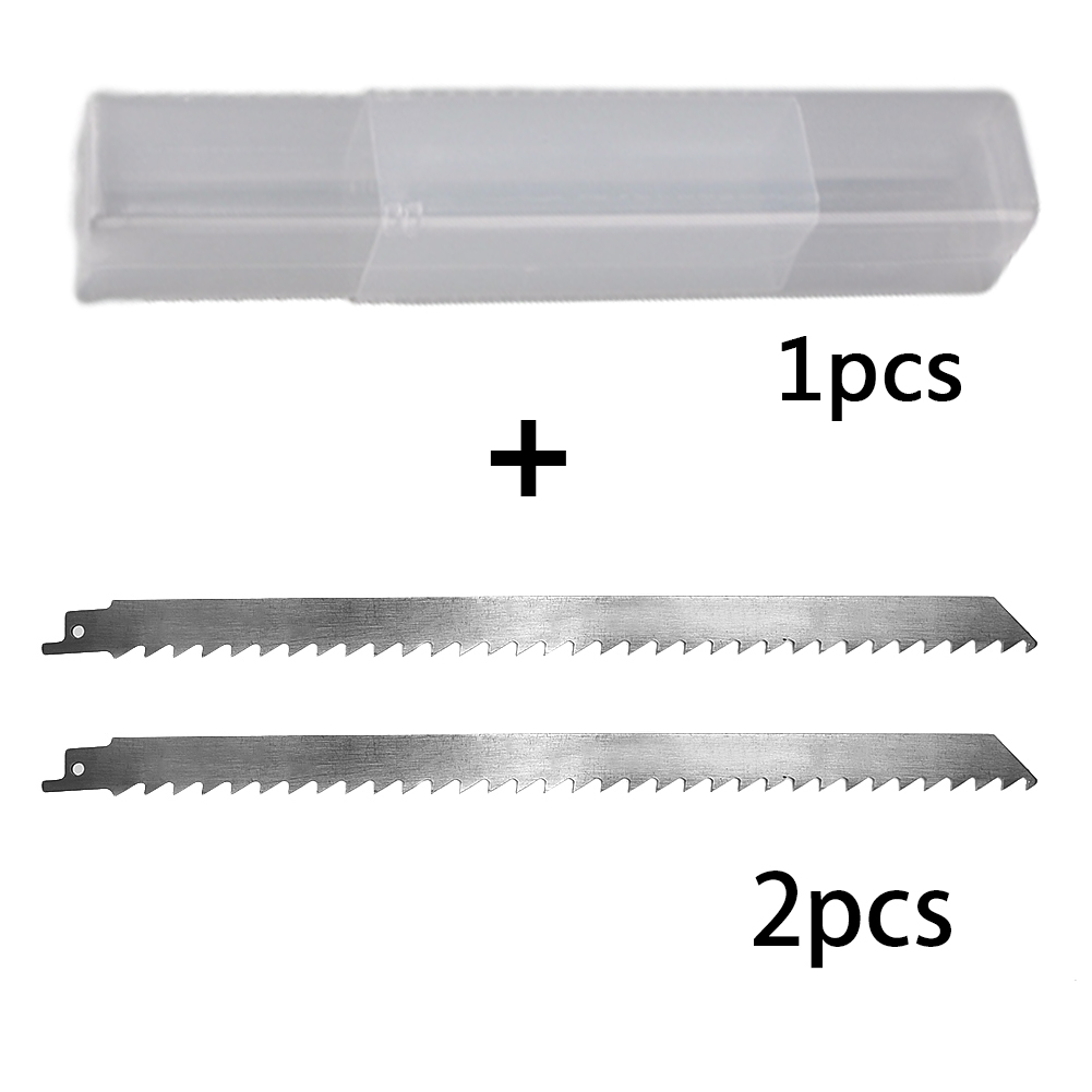 2 pièces 300mm lames de scie sauteuse scie à main Multi lame de scie alternative coupe-bois glace congelée viande outil de coupe léger ► Photo 1/6