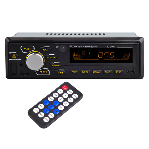 AZGIANT – Autoradio stéréo Bluetooth, FM, lecteur Audio MP3, SD, électronique automobile, caisson de basses, 1 DIN, pour bus et camion, 12V 24V, ISO ► Photo 1/6