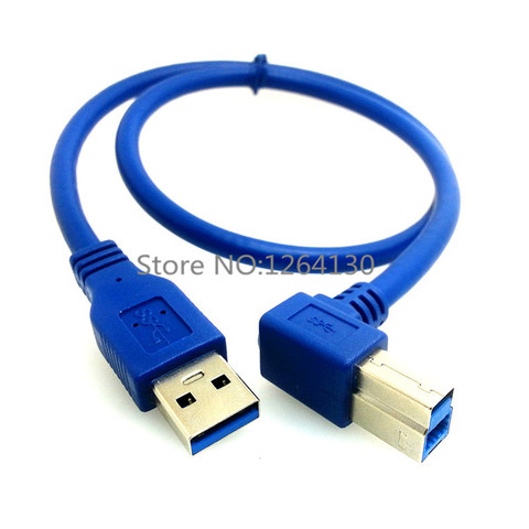 Câble USB 3.0 A mâle à droite, Angle de 90 degrés, USB3.0 Type B mâle, AM/BM, haute vitesse, pour imprimante, 0.3m/0.6m/1m/1.8m/3m ► Photo 1/5