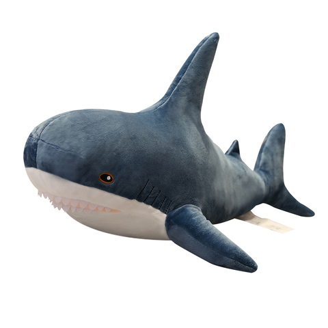 Coussin de grande taille, 80/100cm, jouet en peluche, requin doux, coussin amusant pour enfants ► Photo 1/6