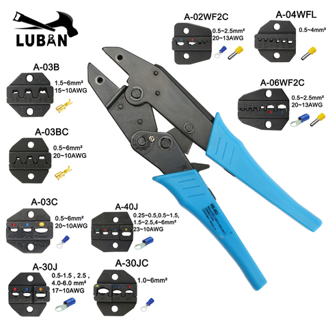 Jeu de matrices de sertissage pour machine à sertir, pour HS HS-02WF2C FSE-02WF2C AM-10 EM-6B1 EM-6B2, un ensemble d'outils 9 