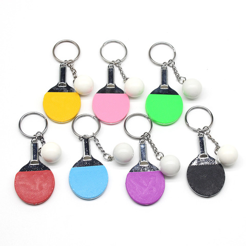 Porte-clés de Tennis de Table, petits pendentifs, accessoires, article de Sport, mode, bijoux, cadeaux pour garçons, produits dérivé du Sport ► Photo 1/5